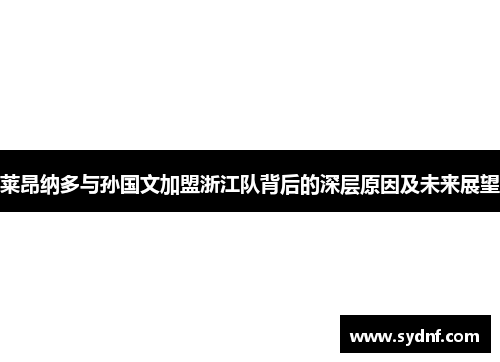 莱昂纳多与孙国文加盟浙江队背后的深层原因及未来展望 莱昂纳多与孙国文加盟浙江队背后的深层原因及未来展望